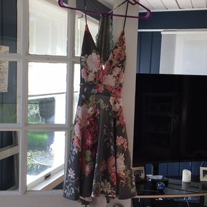 Grey Floral Sundress